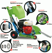 Scie à sols Cobra Pro 30 5,5HP HONDA D350 